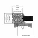 8"x2" Polypropylene Wheel Side CAM Locking Swivel Caster