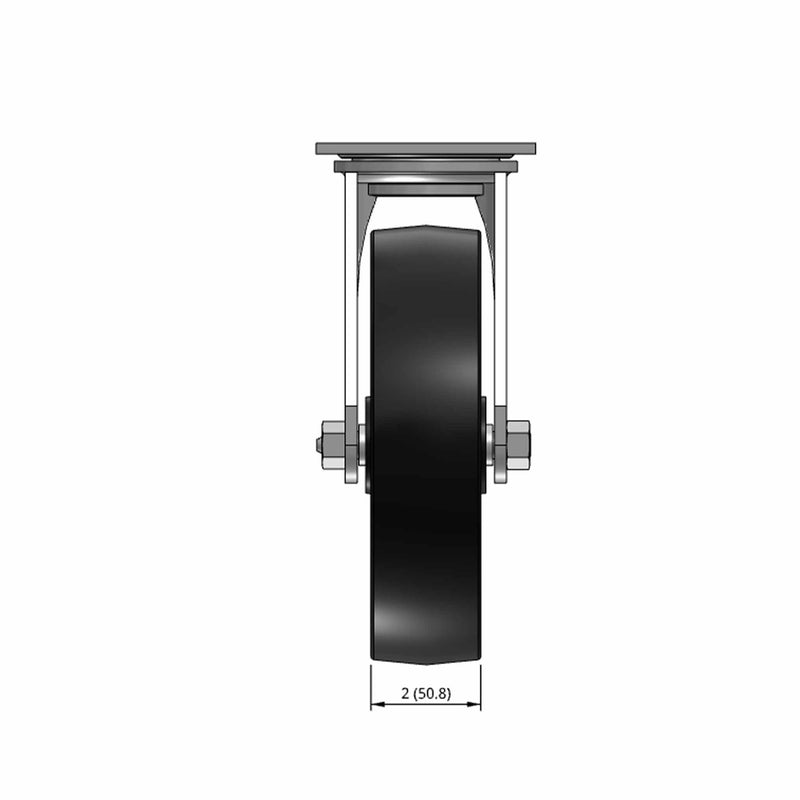 8"x2" Polypropylene Wheel Swivel Caster