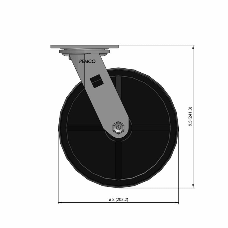 8"x2" Polypropylene Wheel Swivel Caster
