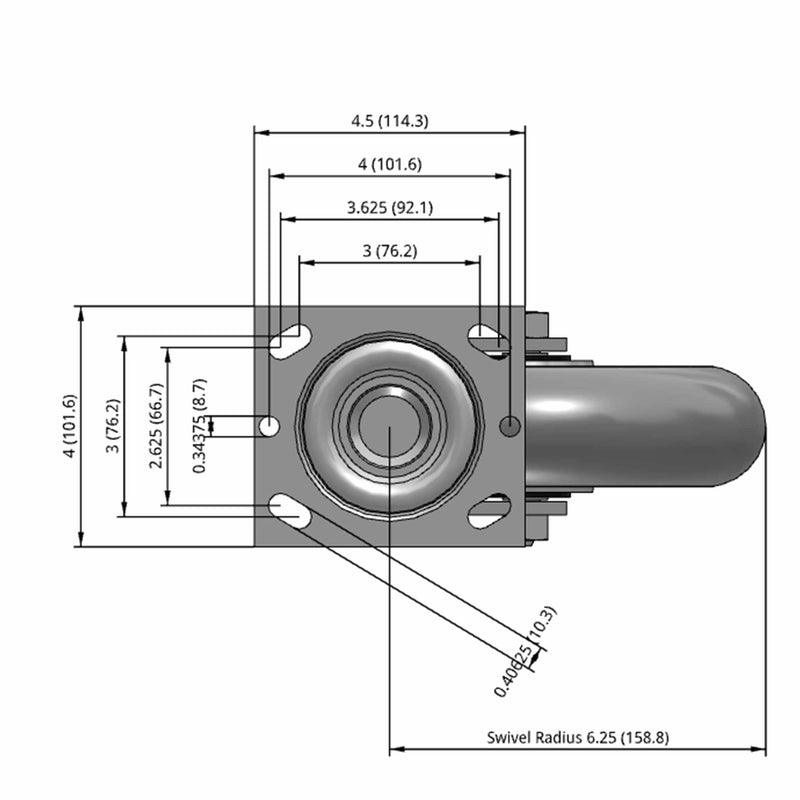 8"x2" TPR Donut Wheel Swivel Caster