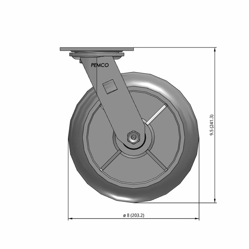 8"x2" TPR Donut Wheel Swivel Caster