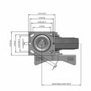 8"x2" TPR Wheel Side CAM Locking Swivel Caster