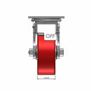 5"x2" Polyurethane-on-Iron Wheel Total Lock Brake Swivel Caster