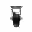 5"x2" Rubber-on-Iron Wheel Total Lock Brake Swivel Caster