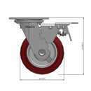 5"x2" TPU Maroon Wheel Total Lock Brake Swivel Caster