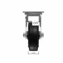 6"x2" Rubber-on-Iron Wheel Total Lock Brake Swivel Caster