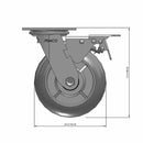 6"x2" TPR Donut Wheel Total Lock Brake Swivel Caster