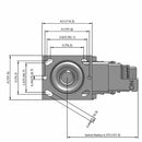 8"x2" Cast Iron Wheel Total Lock Brake Swivel Caster