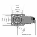 8"x2" Rubber-on-Iron Wheel Total Lock Brake Swivel Caster