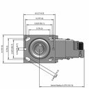 8"x2" Phenolic Wheel Total Lock Brake Swivel Caster