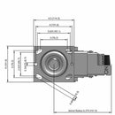 8"x2" Polypropylene Wheel Total Lock Brake Swivel Caster