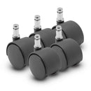 Main view of a Shepherd Casters 50mm wheels Kits caster with 7/16" x 7/8" grip ring, without a brake, Nylon wheel and 75 lb. capacity part