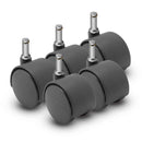 Main view of a Shepherd Casters 50mm wheels Kits caster with 7/16" x 7/8" grip ring, without a brake, Nylon wheel and 75 lb. capacity part