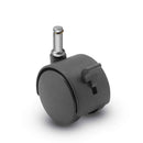 Main view of a Shepherd Casters 60mm wheels Swivel caster with 7/16" x 1-7/16" grip ring, with a top wheel lock brake, Nylon wheel and 100 lb. capacity part