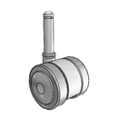 GT-02TPO-200-SW-GR08 MedCaster Swivel Caster