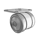 GT-02TPO-200-SW-TP09 MedCaster Swivel Caster