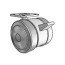 GT-02TPO-200-TB-TP07 MedCaster Swivel Caster