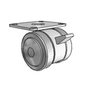 GT-02TPO-200-TB-TP09 MedCaster Swivel Caster