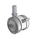 GT-02TPO-200-TB-TS02 MedCaster Swivel Caster