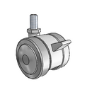 GT-02TPO-200-TB-TS24 MedCaster Swivel Caster