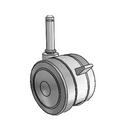 GT-03TPO-200-TB-GR08 MedCaster Swivel Caster