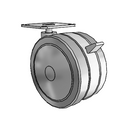 GT-04TPO-200-TB-TP09 MedCaster Swivel Caster