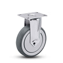 Main view of a MedCaster Casters 3" x 1.25" wide wheel Rigid caster with 2-1/2" x 3-5/8" top plate, without a brake, Thermoplastic Rubber wheel and 190 lb. capacity part