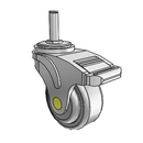 NA-03QDP-125-DL-GR02 MedCaster Swivel Medical Caster