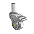 NA-03QDP-125-DL-GR09 MedCaster Swivel Medical Caster
