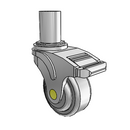 NA-03QDP-125-DL-RS05 MedCaster Swivel Medical Caster