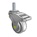 NA-03QDP-125-DL-TS03 MedCaster Swivel Medical Caster