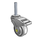 NA-03QDP-125-DL-TS22 MedCaster Swivel Medical Caster