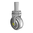 NA-03QDP-125-RG-RS01 MedCaster Swivel Medical Caster