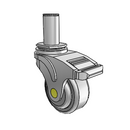 NA-03QDP-125-TL-GR07 MedCaster Swivel Medical Caster