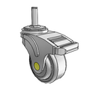 NA-03QDP-125-TL-GR10 MedCaster Swivel Medical Caster
