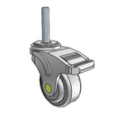NA-03QDP-125-TL-TS21 MedCaster Swivel Medical Caster