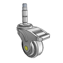 NA-03QDP-125-TL-XRZ1 MedCaster Swivel Medical Caster