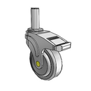 NA-04QDP-125-TL-GR09 MedCaster Swivel Medical Caster