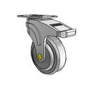 NA-04QDP-125-TL-TP01 MedCaster Swivel Medical Caster