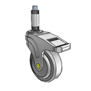 NA-04QDP-125-TL-XRN2 MedCaster Swivel Medical Caster