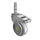 NA-04QDP-125-TL-XRZ1 MedCaster Swivel Medical Caster