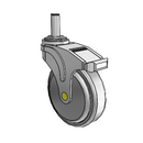 NA-05QDP-125-TL-GR04 MedCaster Swivel Medical Caster