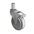 NA-05QDP-125-TL-GR07 MedCaster Swivel Medical Caster