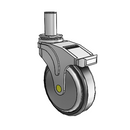 NA-05RPP-125-TL-GR07 MedCaster Swivel Medical Caster