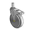 NA-06QDP-125-DL-GR05 MedCaster Swivel Medical Caster