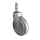 NA-06QDP-125-SW-XRZ1 MedCaster Swivel Medical Caster