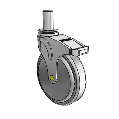 NA-06QDP-125-TL-GR07 MedCaster Swivel Medical Caster