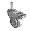 NG-03QDP-125-DL-GR02 MedCaster Swivel Caster