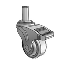 NG-03QDP-125-DL-GR05 MedCaster Swivel Caster