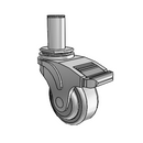 NG-03QDP-125-DL-GR07 MedCaster Swivel Caster